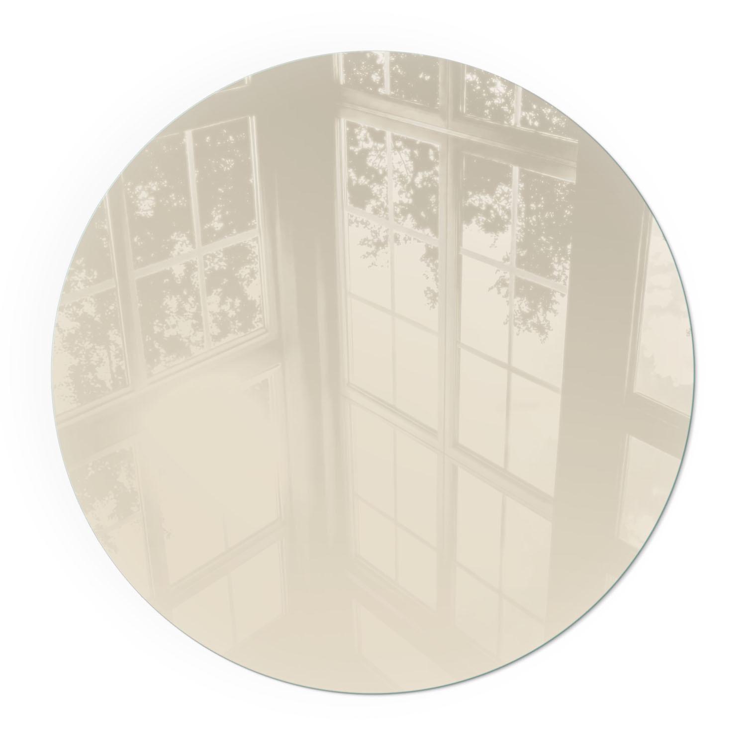 GLASPLATTE für Kamin Ø 80 cm - Gelb, Glas (80/80/0.4cm) - TULUP