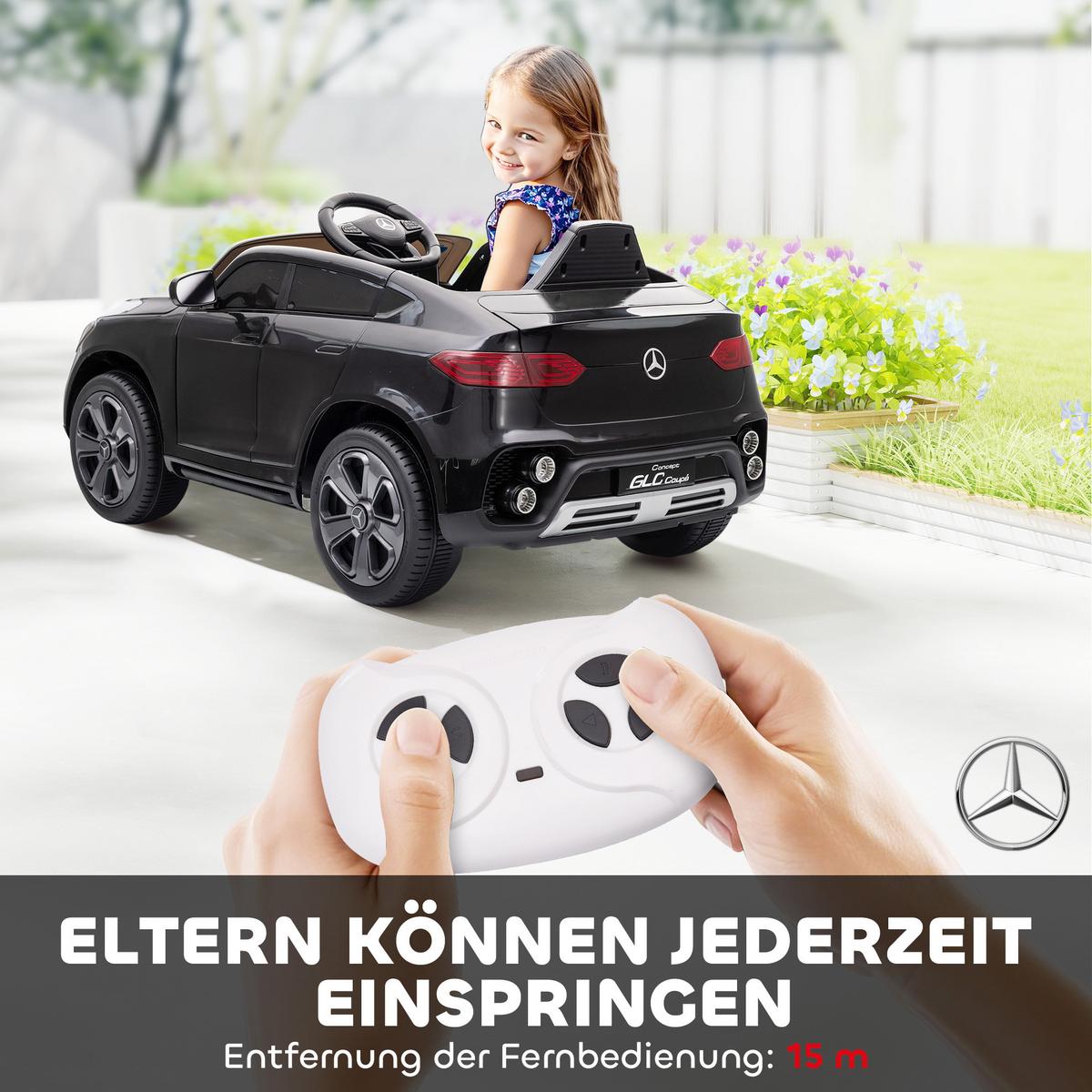 ELEKTROFAHRZEUG mit Fernbedienung Schwarz - Schwarz, Kunststoff (105/68/50cm) - AIYAPLAY