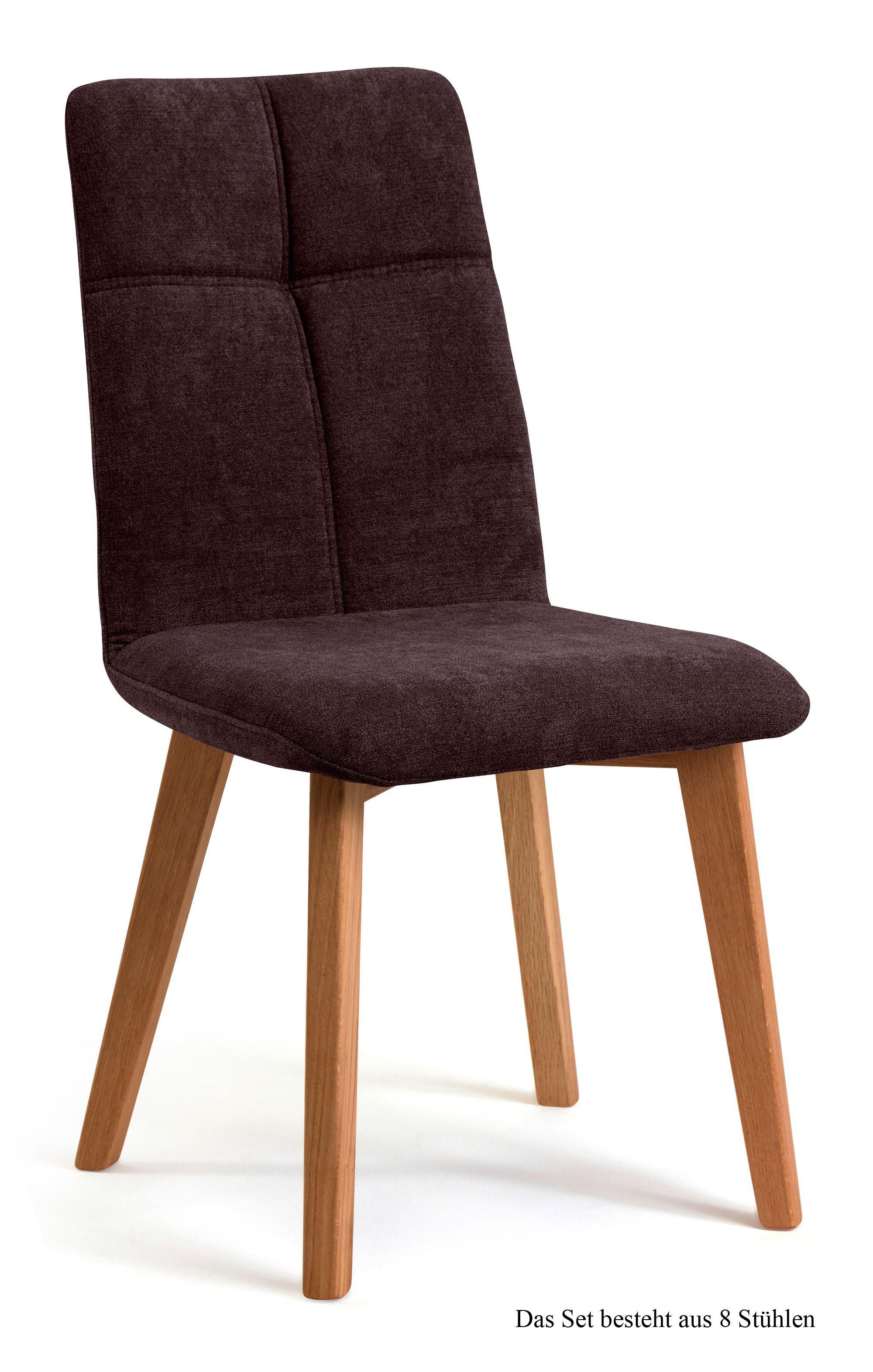 ESSZIMMERSTUHL (8er-Set) Dillian 47x92x60 Eiche geölt/Espresso - Eichefarben/Dunkelbraun, Kunststoff (60/92/47cm) - 58aufmkessel