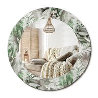 SPIEGEL Rund Ø 50 cm mit Aufdruck - Multicolor, Glas (50/50/0.4cm) - Wallfluent