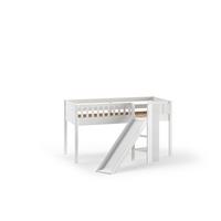 HOCHBETT mit Rutsche Karyl 208x114x204 aus Massivholz in Weiß - Weiß, Holz (90/200cm) - 58aufmkessel