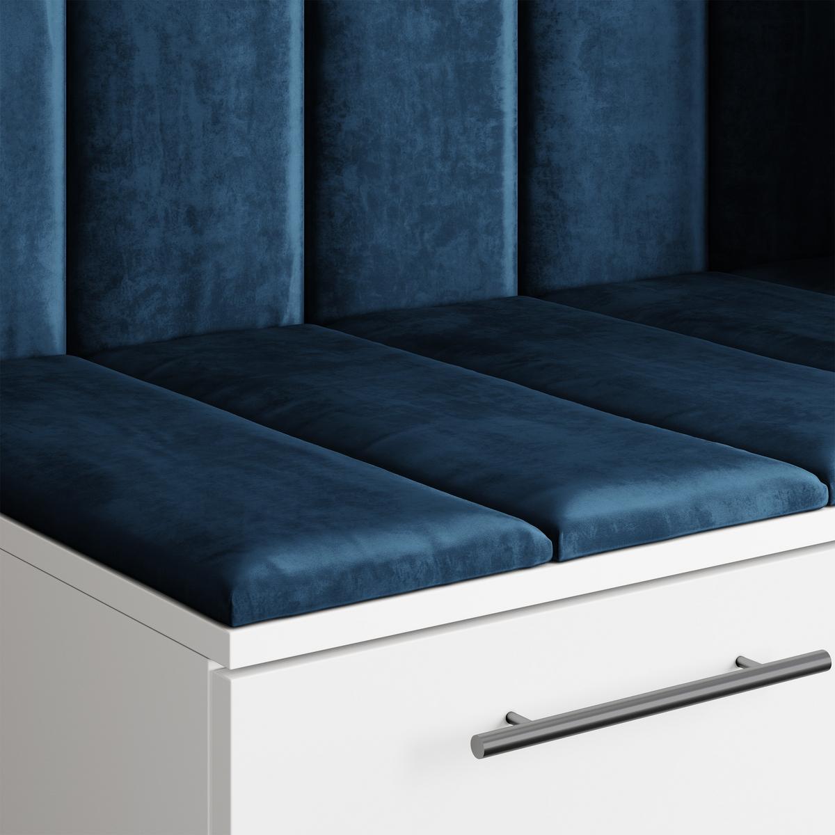 GARDEROBENSCHRANK REMA 200/240/60 cm Modern Garderobe-Set Eiche Lefkas - Blau/Eichefarben, Holzwerkstoff (200/240/60cm) - MASSENO