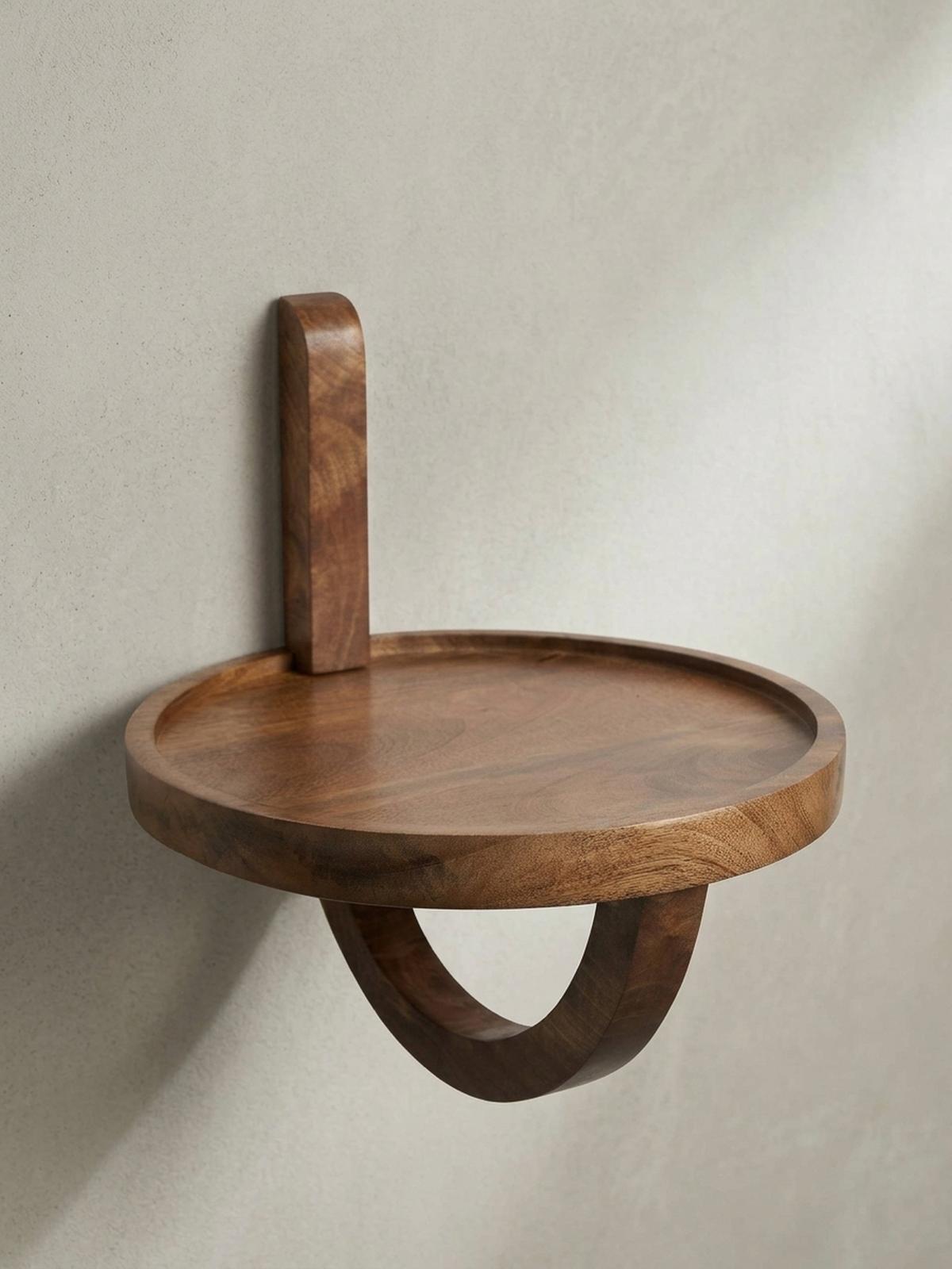 WANDREGAL Mango Massivholz Modern Stil 30x33x30 cm Rund - Braun, Holz (30/33/30cm) - KADIMA DESIGN