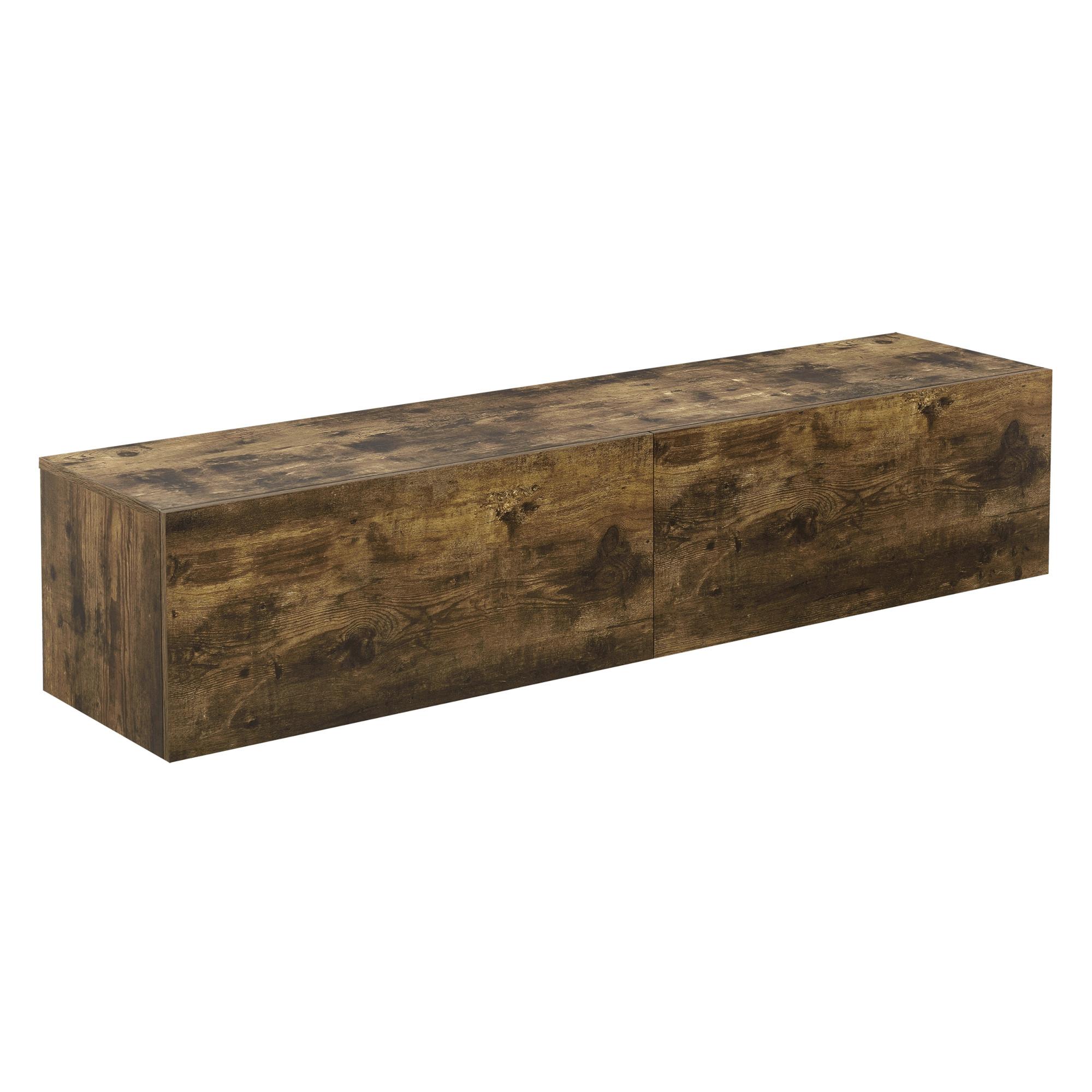 HÄNGELOWBOARD Evaton - Walnussfarben, Holzwerkstoff (140/30/33cm) - [en.casa]