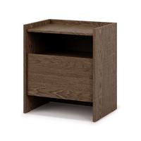 NACHTTISCH Juni mit 1 Schublade, 50 cm, Baltic Storm Eiche - Dunkelbraun, Holzwerkstoff (53/60/38cm) - Beautysofa