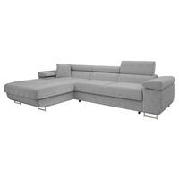 ECKSOFA Torezio Mini Cord, Seite: Links - Grau, Holz/Textil (280/170cm) - MIRJAN24