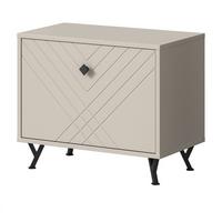 GARDEROBENBANK Sand matt 60 cm, Sitzbank mit Soft-Close - Sandfarben/Beige, Holzwerkstoff/Metall (60/50/35cm) - Inn.Furn