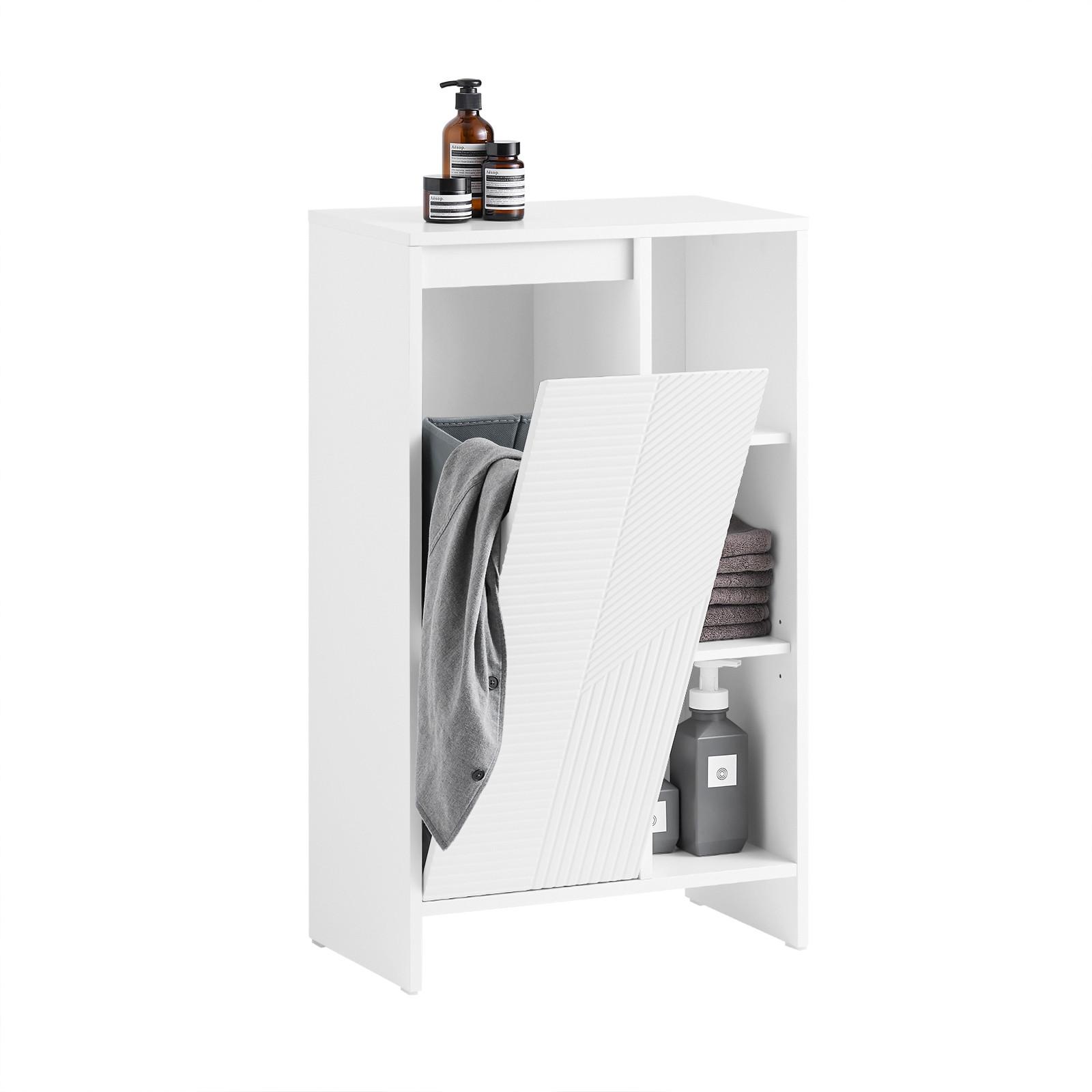 WÄSCHESCHRANK Weiß - Weiß, Holzwerkstoff (50/86/30cm) - SoBuy