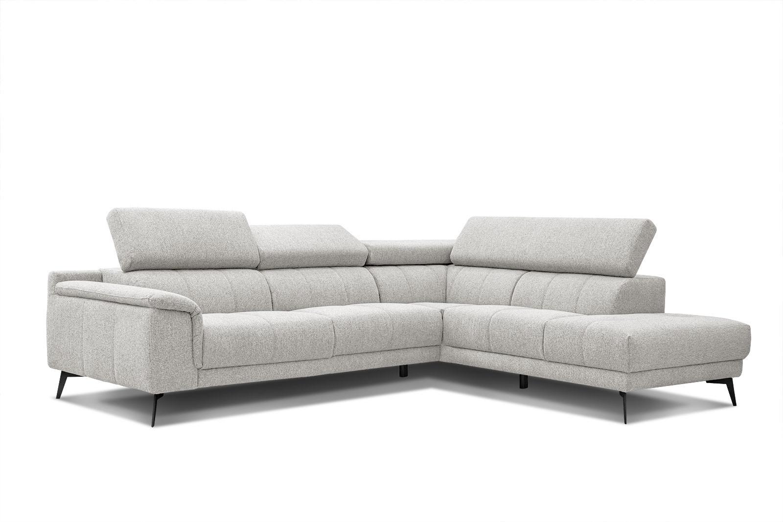 ECKSOFA FIERO 5-Sitzer, creme - Creme/Schwarz, Holzwerkstoff/Textil (290/228cm) - Wozimo