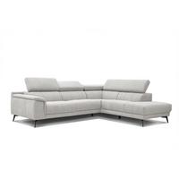 ECKSOFA FIERO 5-Sitzer, creme - Creme/Schwarz, Holzwerkstoff/Textil (290/228cm) - Wozimo