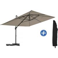 SONNENSCHIRM sky 4 Taupe - Taupe, Metall (278/370cm) - Habitat Garten
