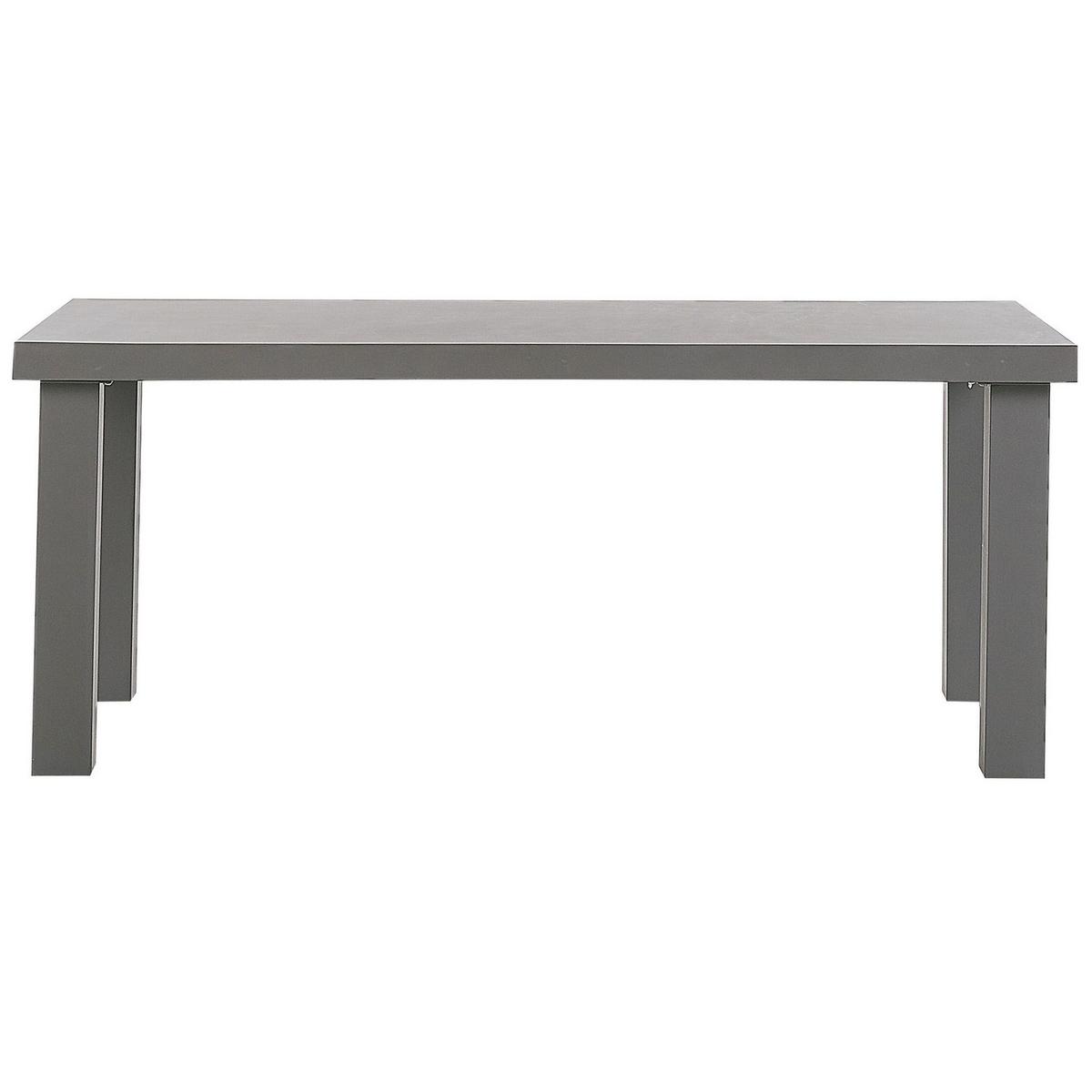 GARTENMÖBEL SET 6-Sitzer Beton grau 2 Bänke T-Form 2 Hocker Taranto - Grau, Stein - Beliani
