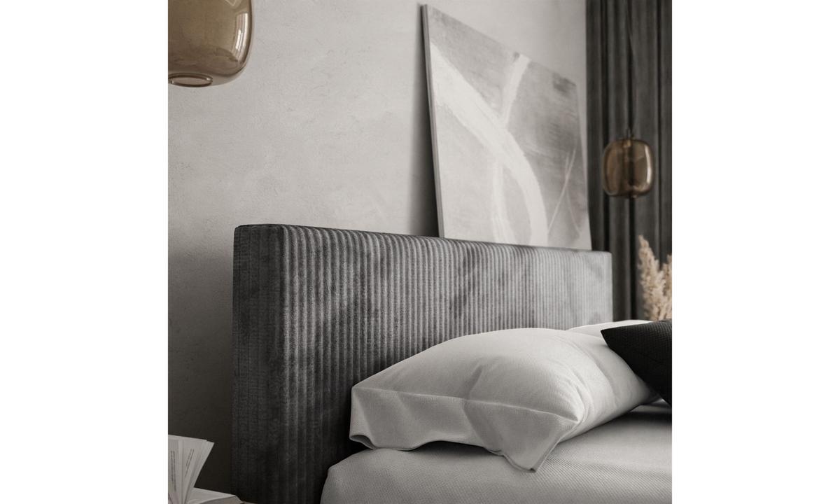 POLSTERBETT TILIA 180x200 cm Tilia 90, 34 Holzlatten, Kopfteil 95 cm - Grau, Textil (180/200cm) - Lookway