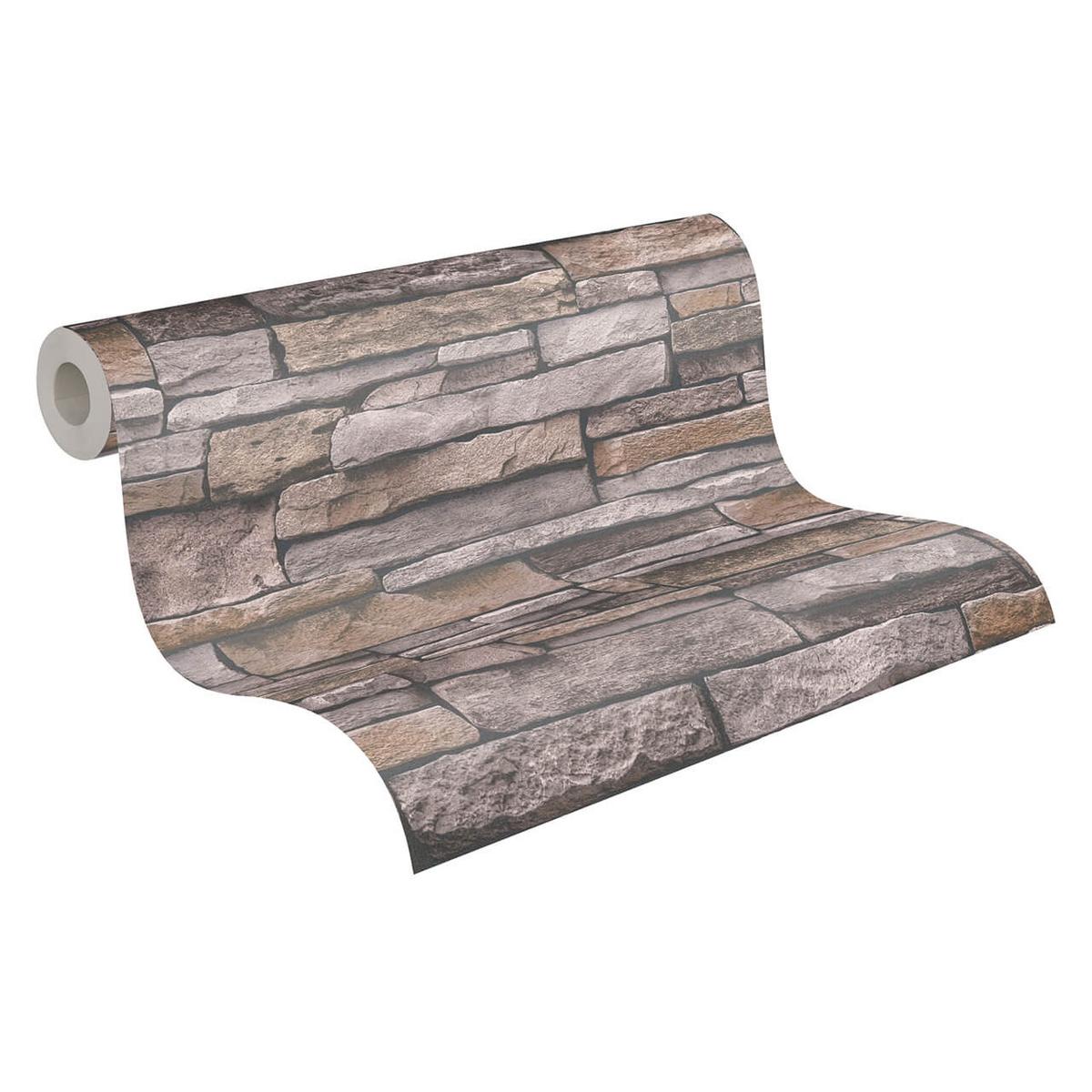 VLIESTAPETE Grau 53/1005 cm - Braun, Textil (53/1cm) - KUNSTLOFT