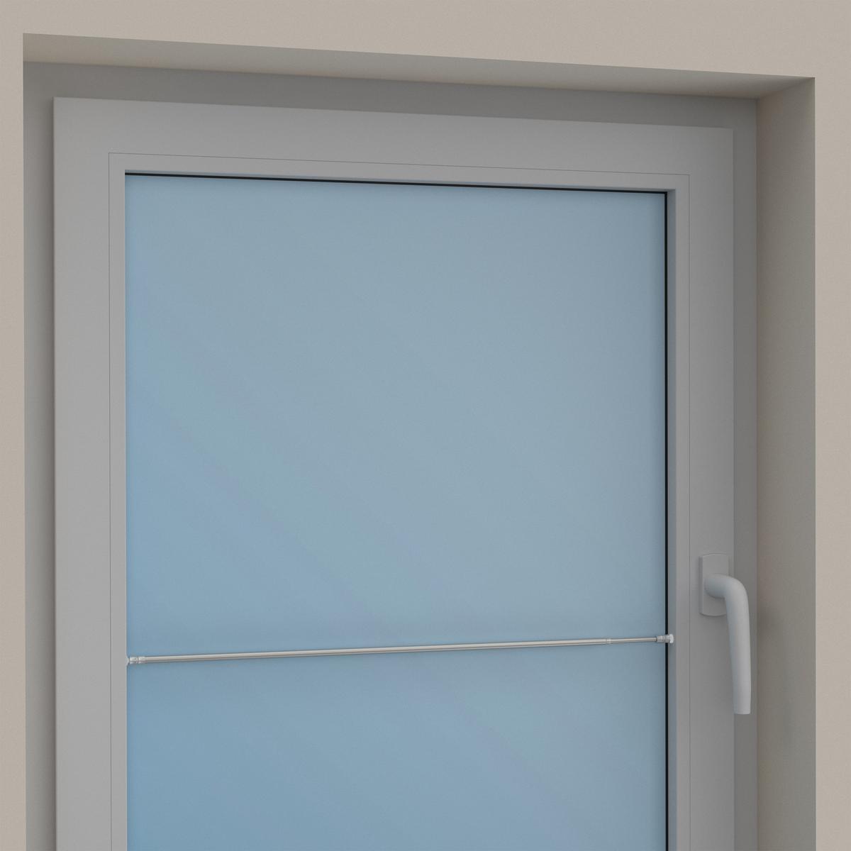 KLEMMSTANGE / SCHEIBENSTANGE Flexo 40-60 cm, 8 / 6 mm Ø, Silbergrau - Alufarben, Kunststoff/Metall (60cm) - INTERDECO