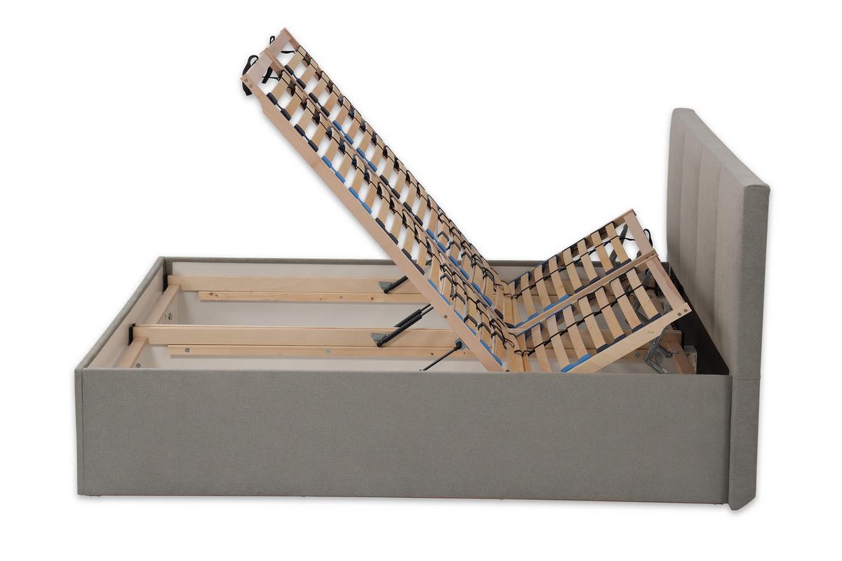 POLSTERBETT Dalas Granitgrau 160 x 200 x 40 cm Bettkasten Mit hochwertiger Matratze H3 (bis 120 kg) und Lattenrost - Grau, Holz (160/200cm) - Halmon Schlafkomfort Betten 