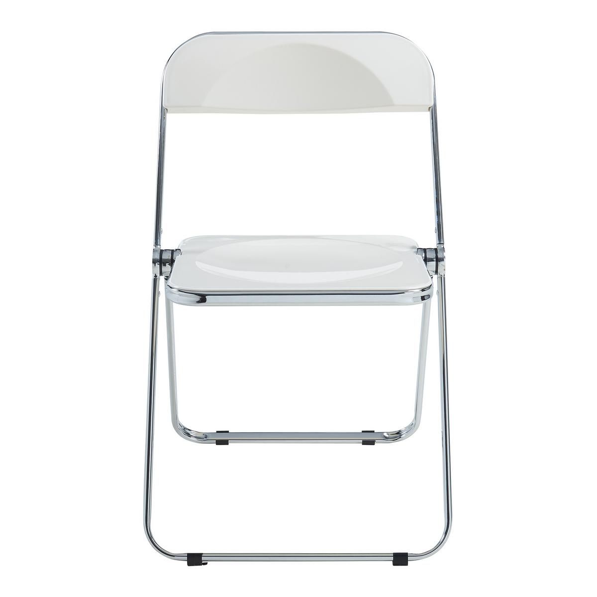KLAPPSTUHL-SET Pornainen 6 TLG. - Weiß, Kunststoff/Metall (46/74/47cm) - [en.casa]