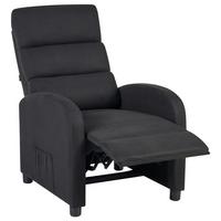 FERNSEHSESSEL Stoff Schwarz Otus - Schwarz, Textil (67/75/89cm) - Beliani
