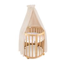 BABY Betthimmel Baldachin mit Himmelstange - Beige, Textil - waldin