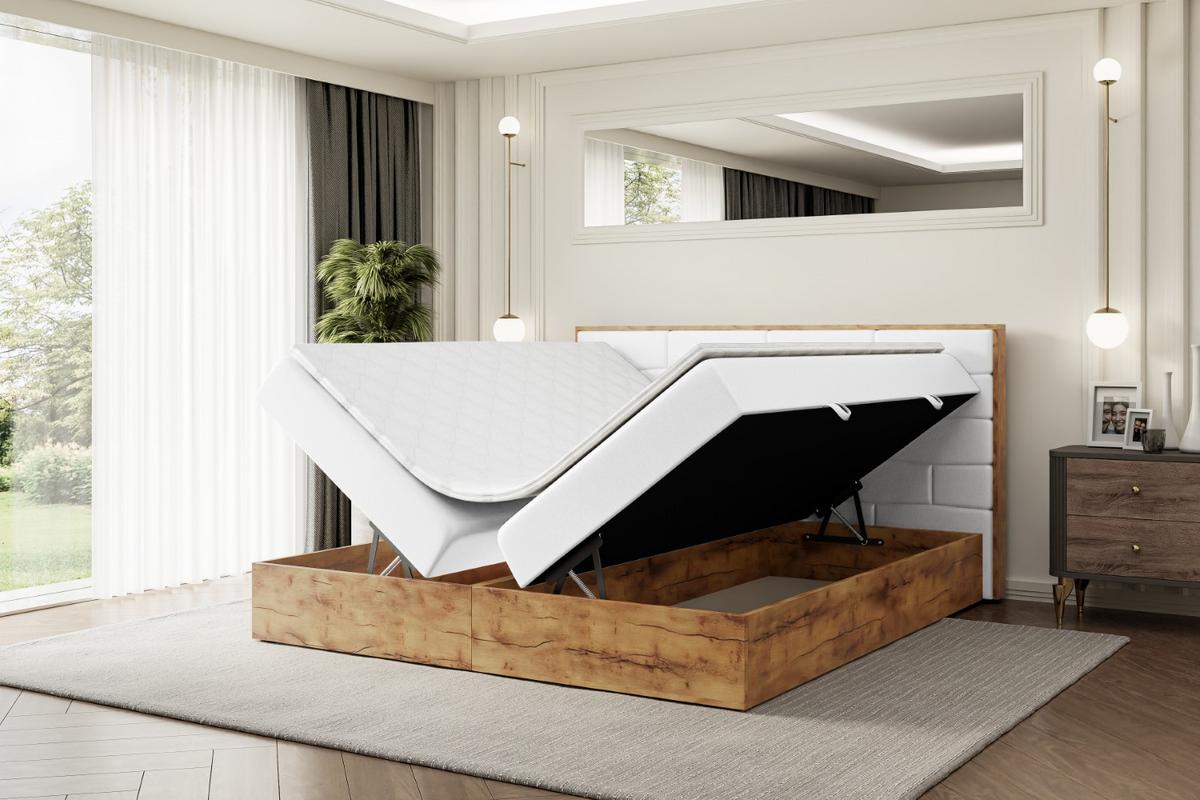 BOXBETT mit Matratze H3 und Lattenrost - LOLLI8 - 140x200 - Weiß Hochglanz - Weiß, Holzwerkstoff/Kunststoff (140/200cm) - ALTDECOR