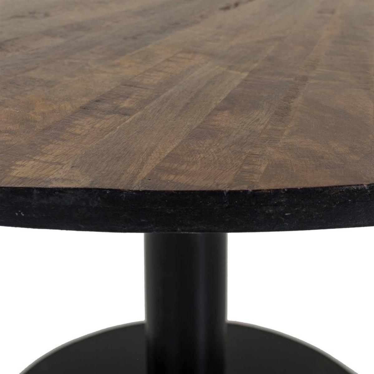 TISCH aus Metall und Holz, braun, 90x45cm - Braun, Holz (90/90/45cm) - Wanderlust