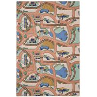 KINDER SPIEL STRASSENTEPPICH - Mintgrün, Textil (80/160cm) - Snapstyle