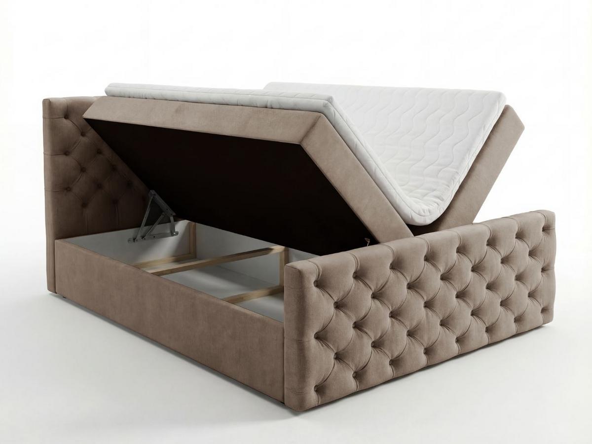 BOXBETT Montego 160x200 Braun - Braun, Holz/Textil (160/200cm) - Graingold
