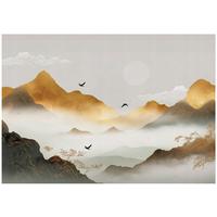 FOTOTAPETE Gebirge Natur Braun 250x175 cm - Multicolor, Papier (250/175cm) - Wallarena