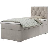 BOXBETT ALDA 90/200 Beige Struktur - H4 - Rechts Seite - Beige, Holz/Textil (90/200cm) - MKS