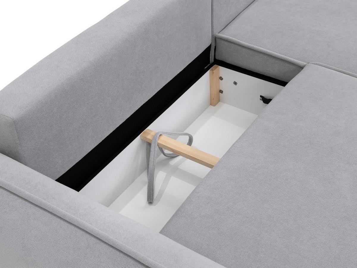 ECKSOFA Loom - Beige/Schwarz, Holz/Kunststoff (261/175cm) - MIRJAN24