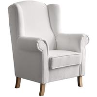 OHRENSESSEL Leonardo beige boucle-stoff - Beige, Holz/Textil (88/118/86cm) - Beautysofa