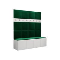 GARDEROBEN-SET Orion V - Weiß/Grün, Holzwerkstoff/Kunststoff (168/186/46cm) - MIRJAN24