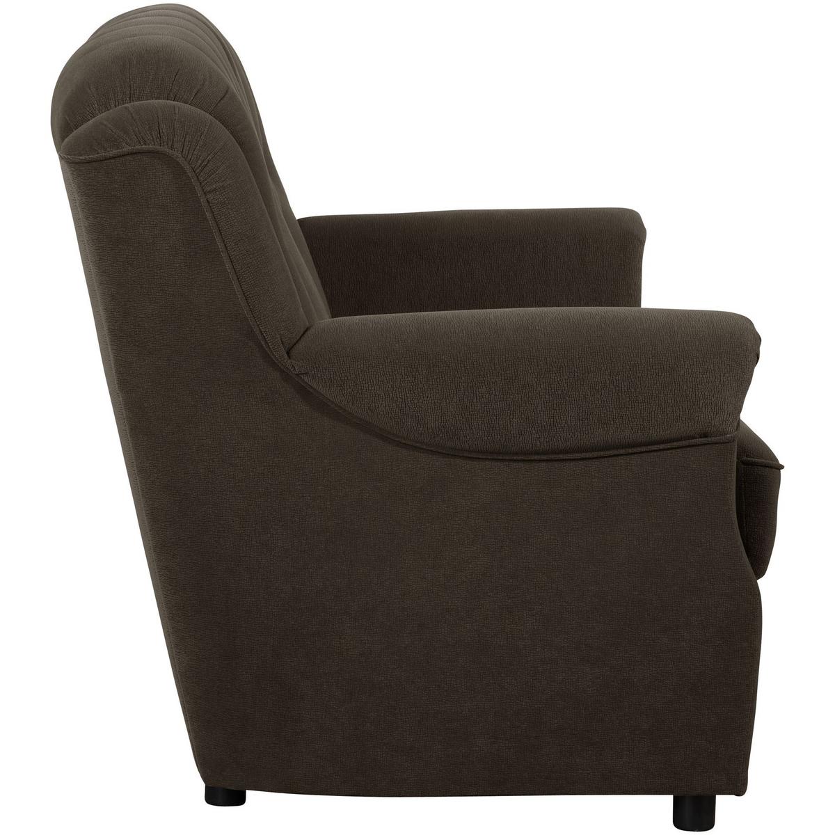SOFA 2-Sitzer Kaylyn Flockstoff braun - Braun, Kunststoff (133/89/83cm) - 58aufmkessel