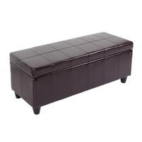 SITZBANK MIT AUFBEWAHRUNG Braun - Braun, Leder (112/45/45cm) - MCW
