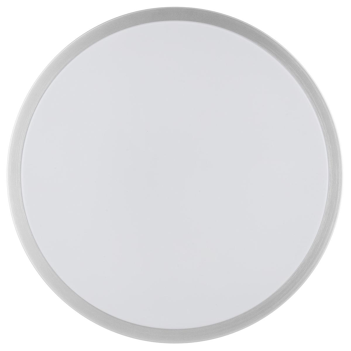 LED DECKENLEUCHTE Livas Nickel/Aluminium/Weiß 33/33/7 cm - Multicolor, Metall (33/33/7cm) - Brilliant