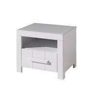 NACHTSCHRANK Karalynn 50x39x42 mit Schublade aus MDF in Weiß - Weiß, Holzwerkstoff (50/42/39cm) - 58aufmkessel
