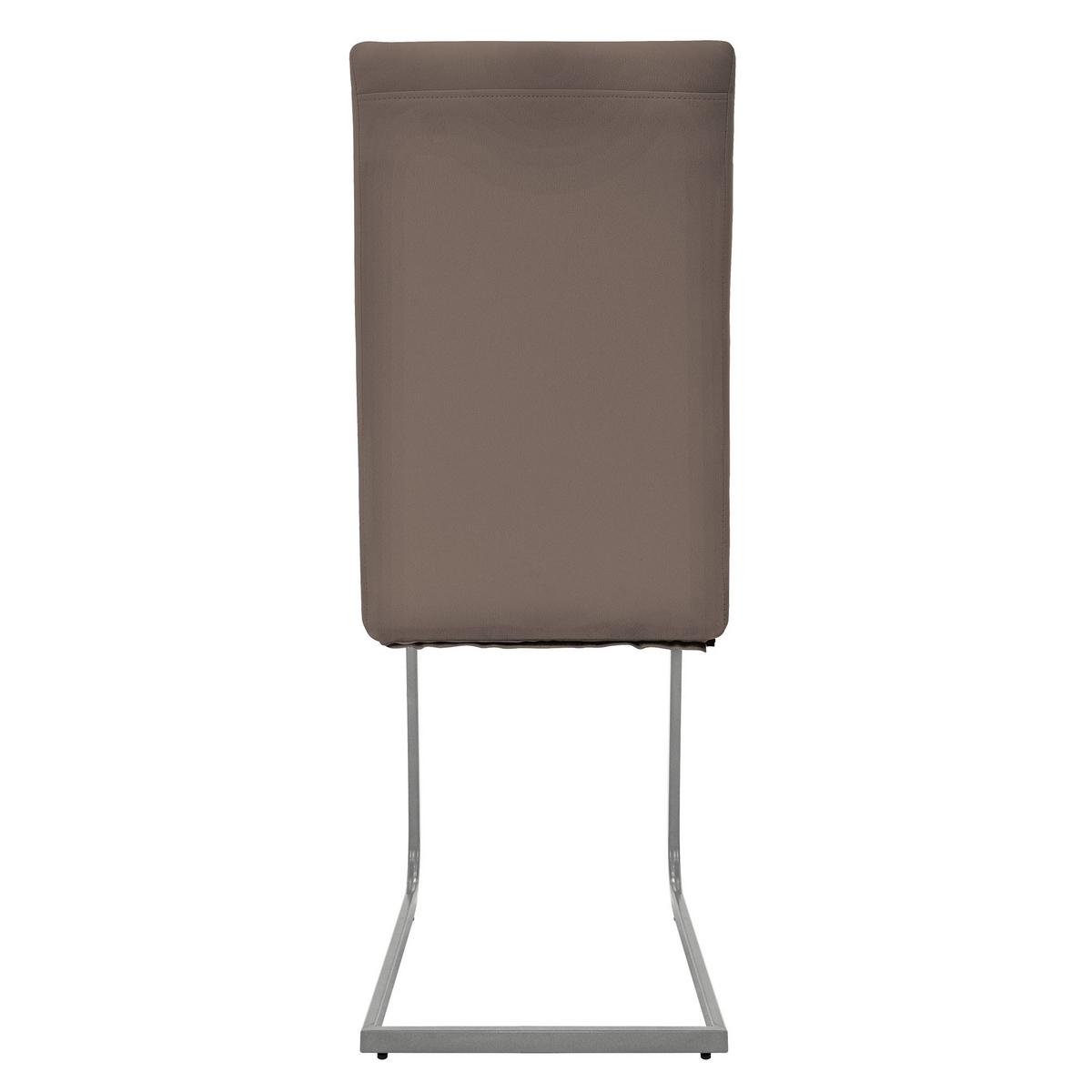 SCHWINGSTUHL 4er Set Braun Kunstleder - Silberfarben/Braun, Metall (40/102/57cm) - ML-DESIGN