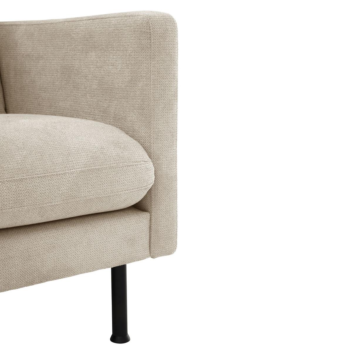 ECKSOFA mit Longchair links Katina Flachgewebe beige - Beige, Kunststoff (160/286cm) - 58aufmkessel