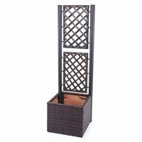 POLY-RATTAN RANKGITTER Braun, Anthrazit - Anthrazit/Braun, Kunststoff (43/142/43cm) - MCW