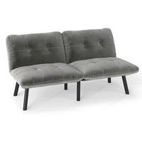SCHLAFSOFA/SCHLAFSOFA aus Samtstoff, Grau - Grau, Textil (81/78/160cm) - Urban Meuble