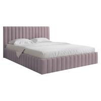 POLSTRBETT Lewezo - Violett/Naturfarben, Holzwerkstoff/Textil (180/200cm) - MIRJAN24
