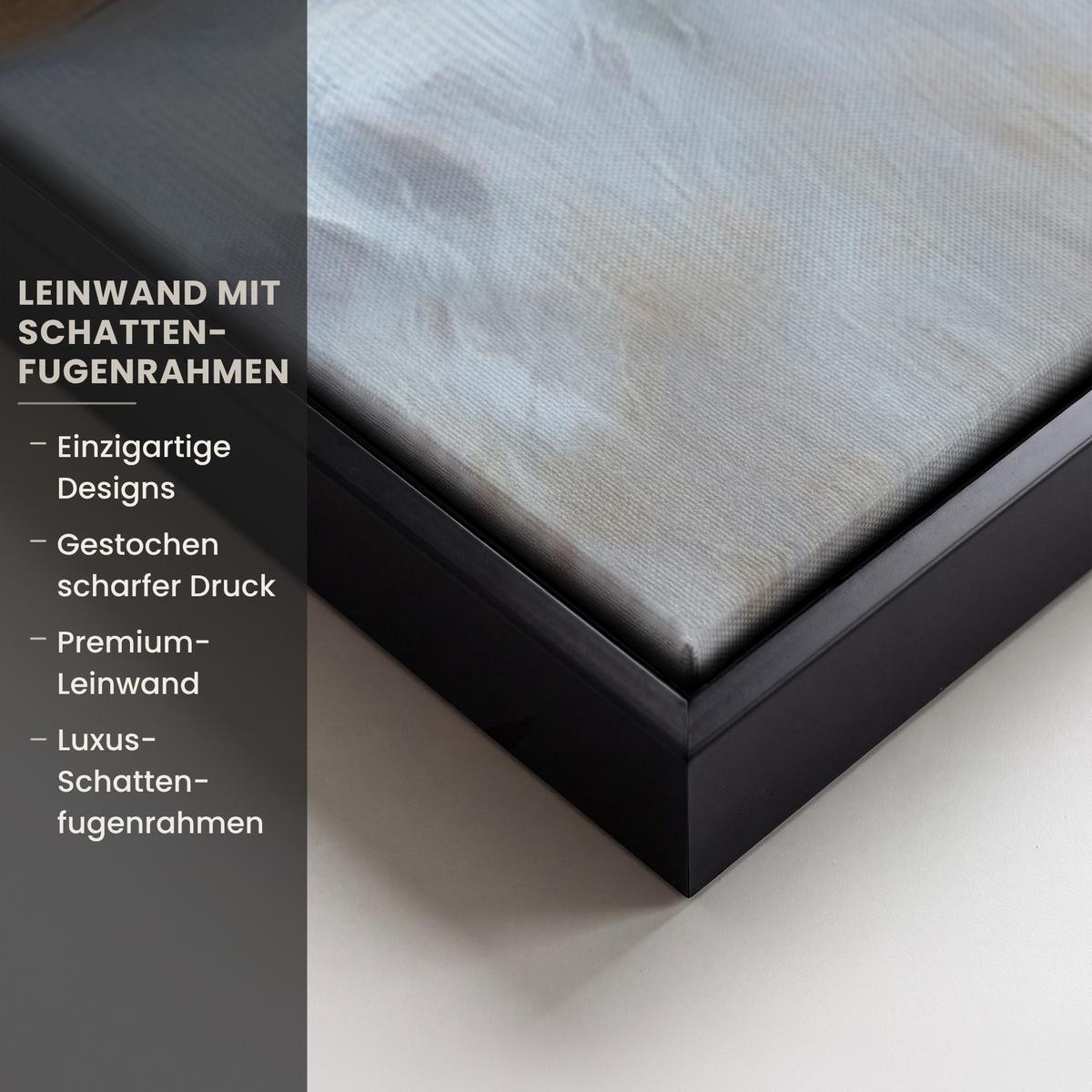 LEINWAND Bilder mit Rahmen - Lavendel - Brot - Stilleben - 90x90 - Flieder, Textil (90/90cm) - MuchoWow
