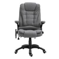 MASSAGESESSEL Chefsessel Gamingstuhl Drehstuhl Massagebürostuhl Grau - Schwarz/Grau, Kunststoff/Textil (74/116/67cm) - Vinsetto