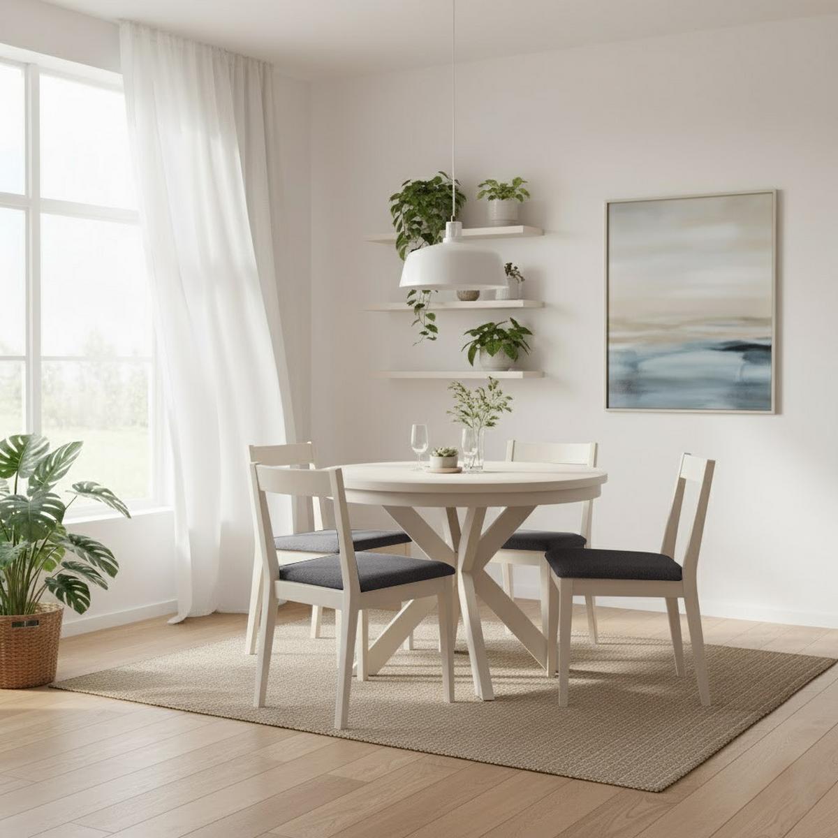 STUHL Moden mit kaschmirfarbenen Holzbeinen, Polsterstuhl, Anthrazit - Kaschmir/Anthrazit, Holz (45/84/45cm) - Beautysofa