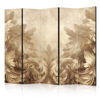 PARAVENT 5-tlg 225x172 cm Barocke Ornamente - Braun, Holz/Textil (225/172/3cm) - Muralo