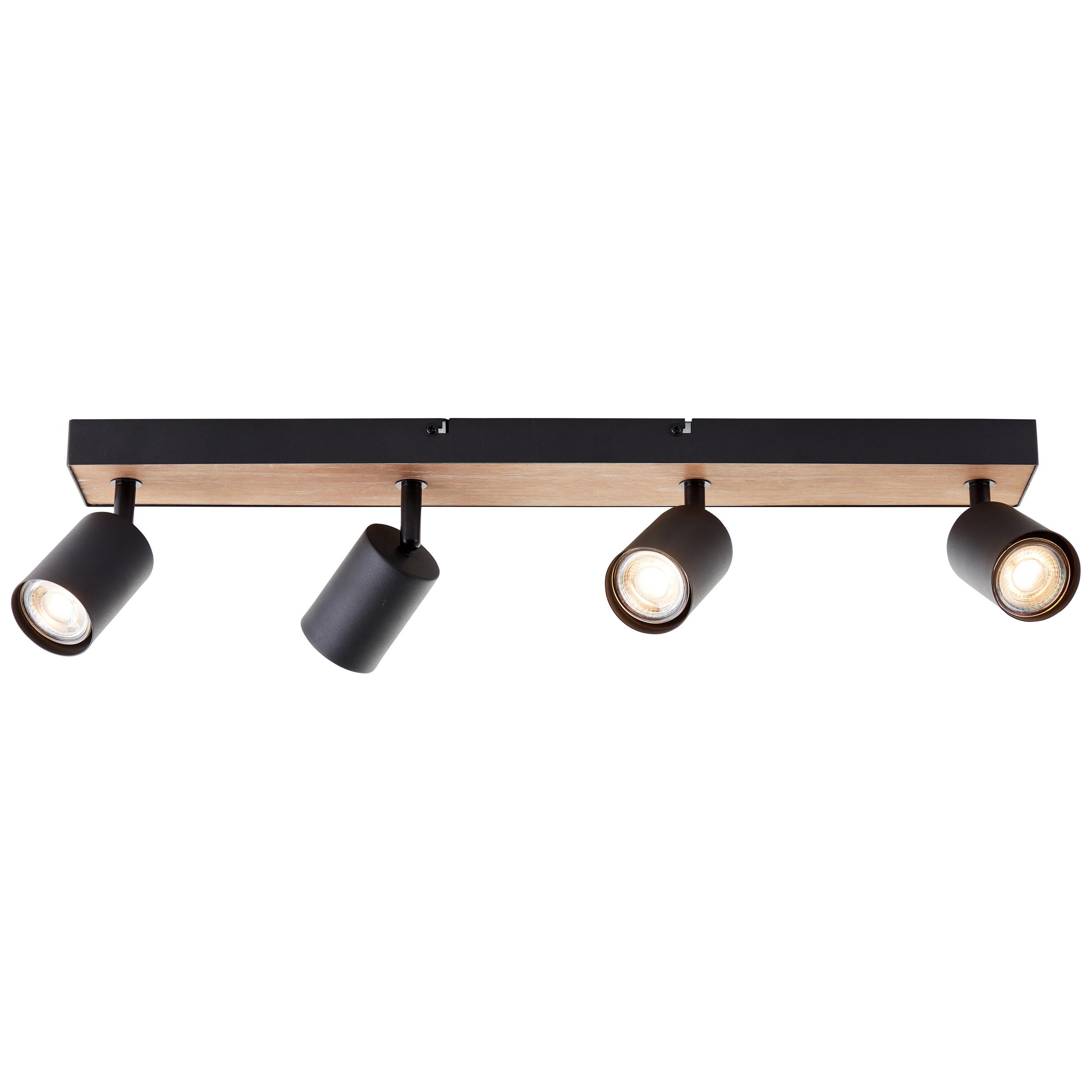 LED SPOT Jello Wood Schwarz/Holz 8/60/15,3 cm - Multicolor, Metall (8/60/15.3cm) - Brilliant