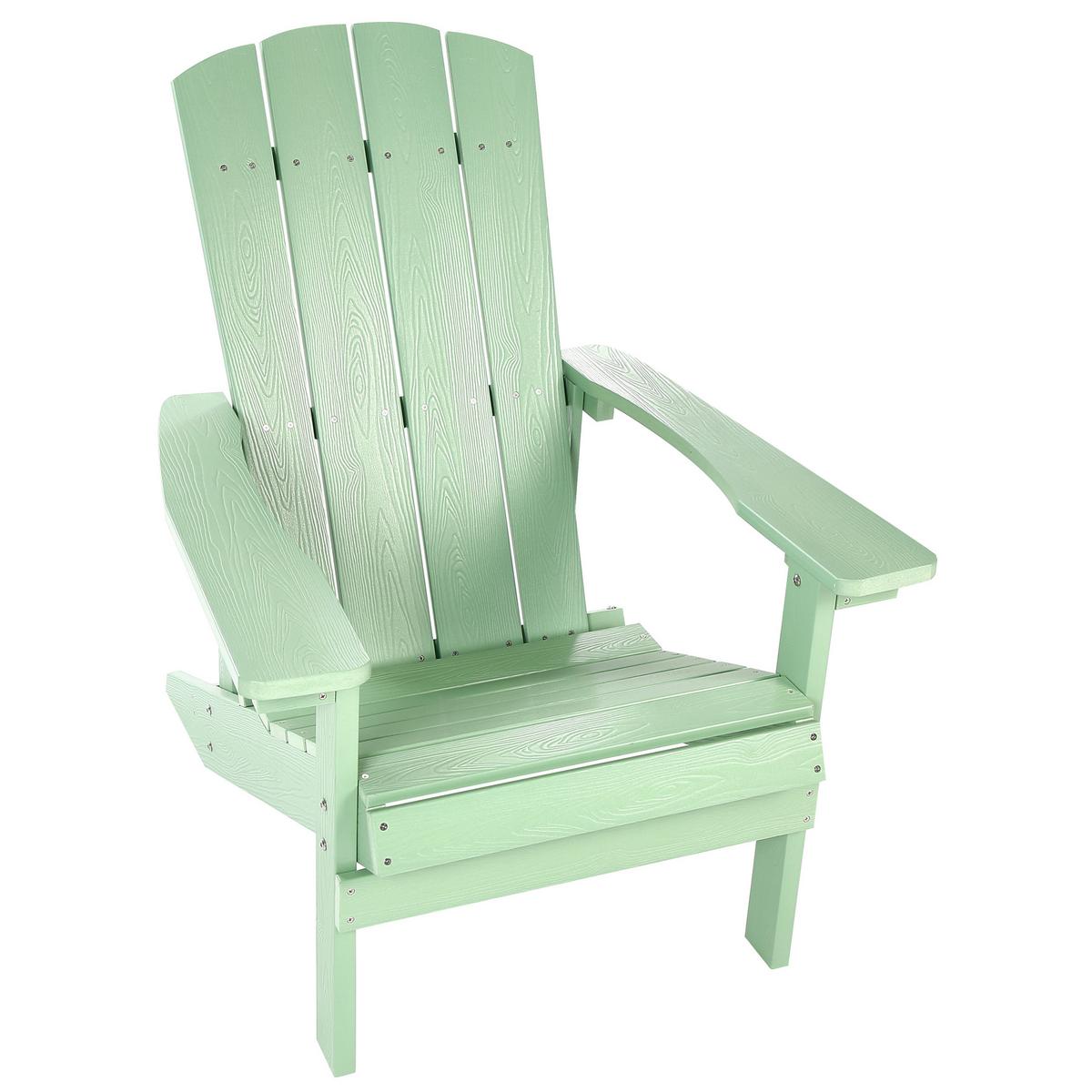 GARTENSTUHL Holzwerkstoff Hellgrün Adirondack - Grün, Kunststoff (75/88/88cm) - Beliani