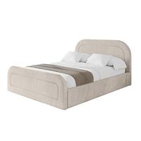 POLSTERBETT mit Bettkasten, Fußteil und Lattenrost, Boxbett ohne Matratze - LERAY-Z 120x200 Beige - Beige, Holzwerkstoff/Textil (120/200cm) - ALTDECOR
