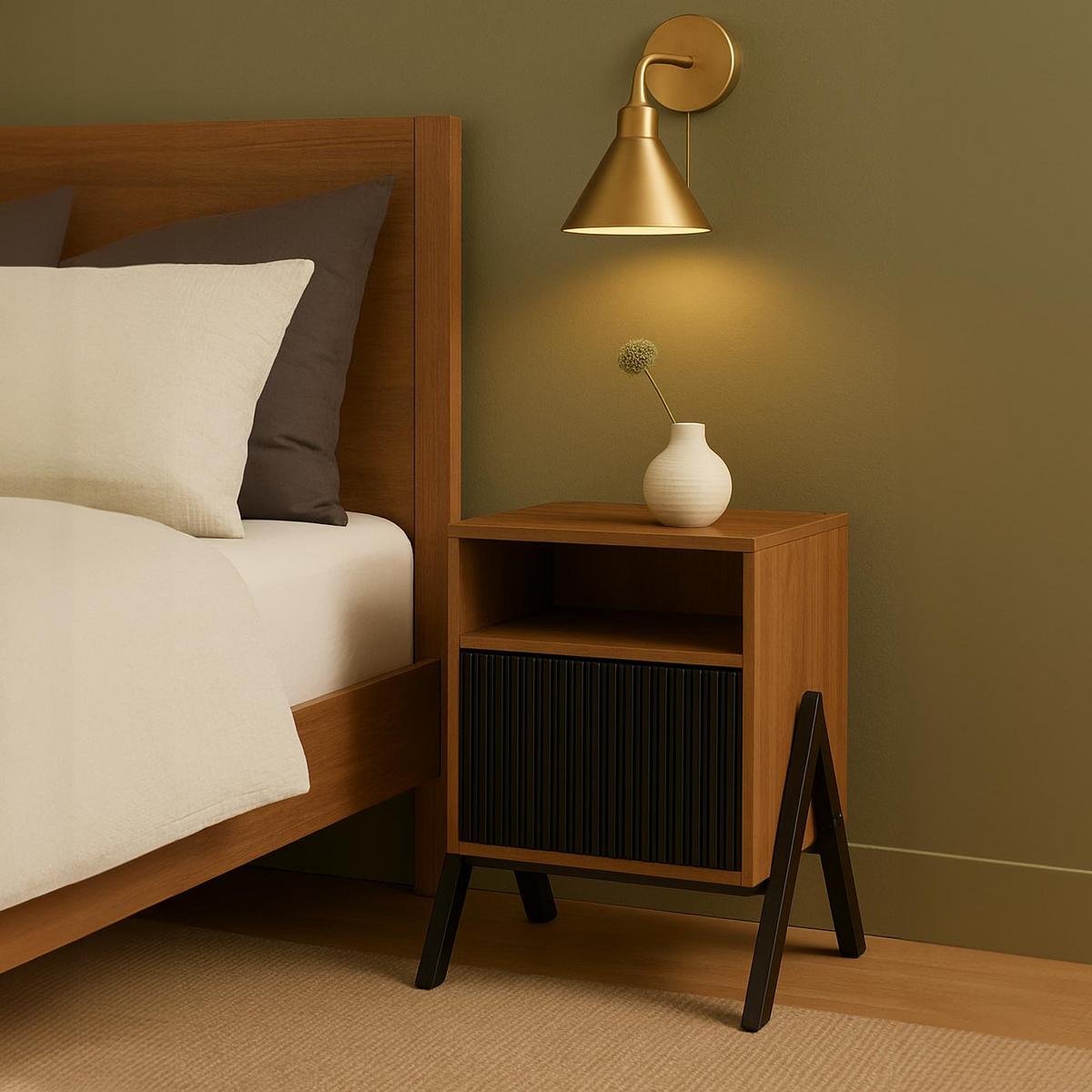 NACHTTISCH rechteckig Beige - Beige, Holz (40/59/40cm) - MCW