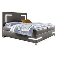 BOXBETT Delos LED - H3 - Grau, Holz (160/200cm) - MIRJAN24